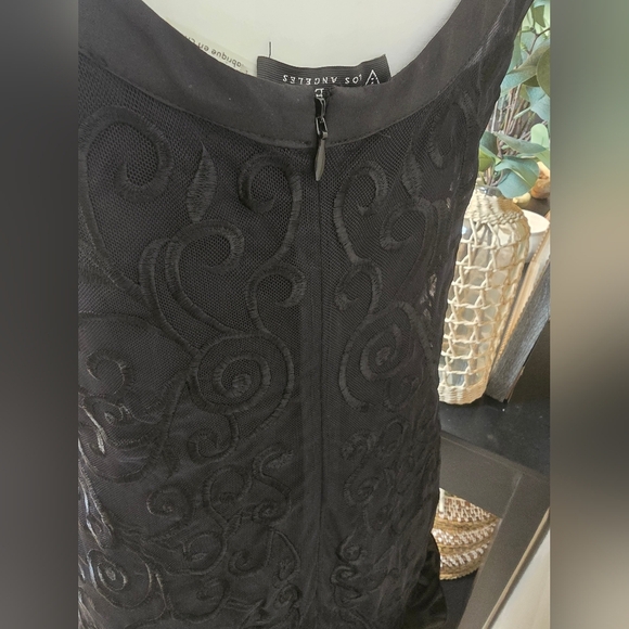 Guess Black Ruffled Sheath Mini Dress Size 2 - Picture 8 of 11